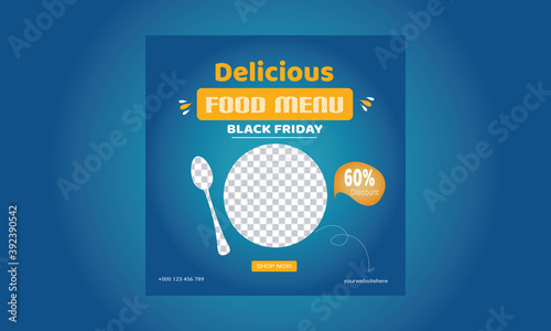 Black Friday special offer sale Poster with gradient background for a special offer