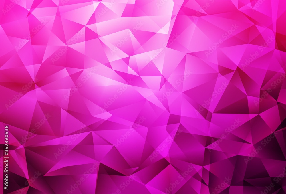 Light Pink vector polygon abstract layout.