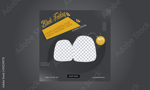 shopping day (Black Friday) sale poster or flyer design. Premium Vector 