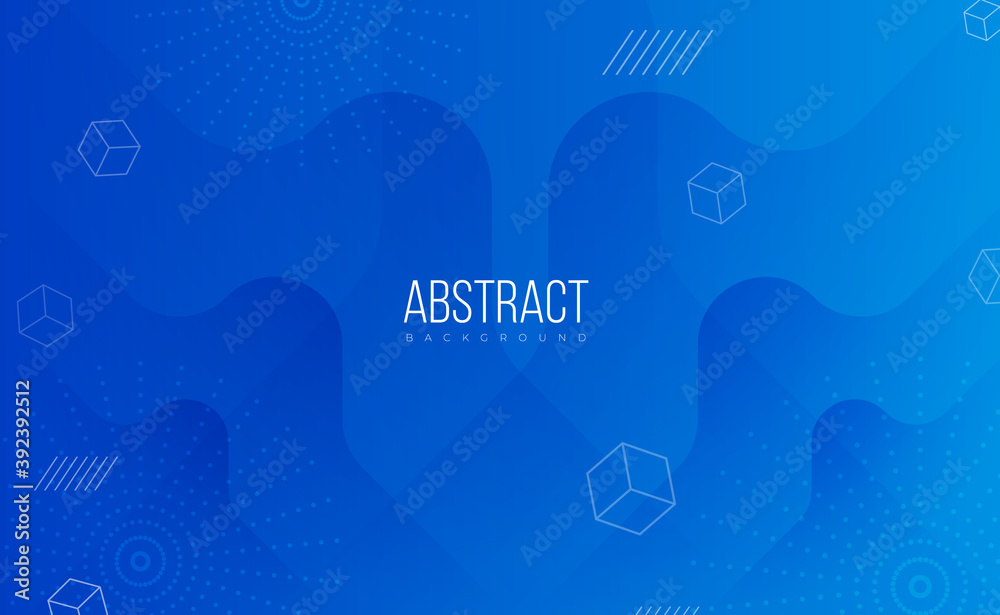 Modern professional blue vector Abstract Technology business background with lines and geometric shapes