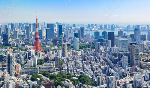 東京タワーと湾岸エリア