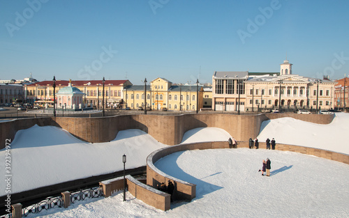 Winter atmosphere in the city of Tomsk