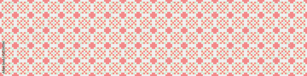 Fototapeta premium Abstract Cross Pattern Dots Logo generative computational art illustration