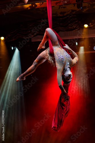 Aerialist perform live in the show. photo