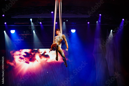 Aerialist perform live in the show. photo