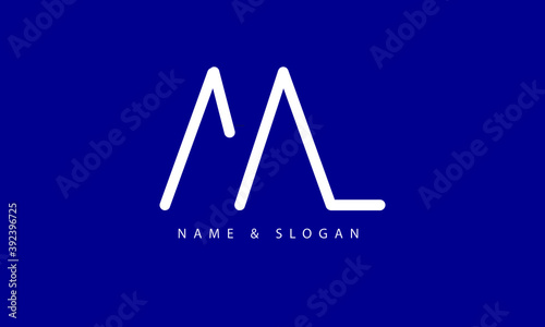 ML, LM, M, L abstract letters logo monogram