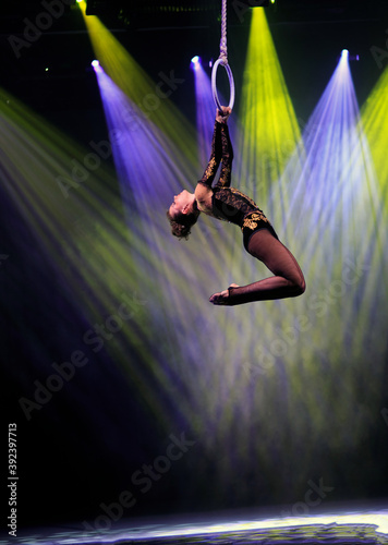 Aerialist perform live in the show. photo