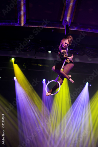 Aerialist perform live in the show. photo