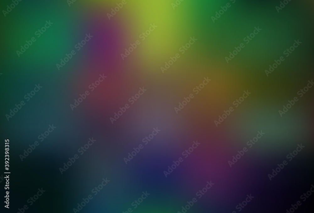 Dark Green vector blurred bright pattern. Dark Green vector blurred bright pattern.