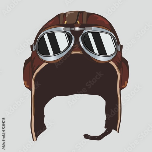 Illustration vector graphic of  aviator pilot helmet