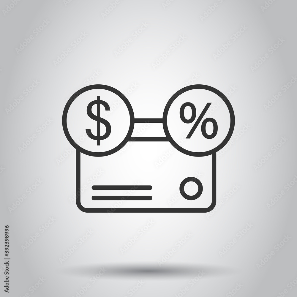 Credit card icon in flat style. Money payment vector illustration on white isolated background. Financial purchase business concept. Credit card icon in flat style. Money payment vector illustration on white isolated background. Financial purchase business concept.