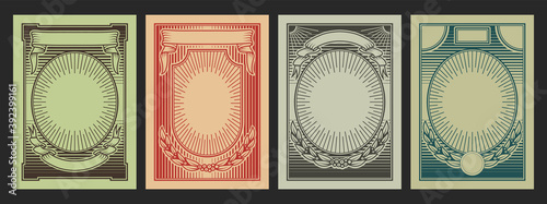 Retro Propaganda Posters Style Templates, Vintage Backgrounds