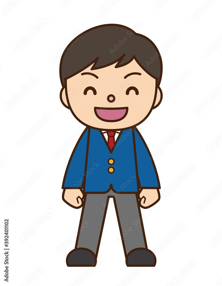 笑う 男子学生 ブレザー 笑う 男子学生 ブレザー