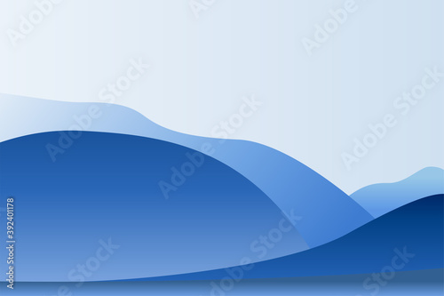 rectangle background design template with horizontal layout. abstract rock illustration idea. variation of blue gradient use wave style.