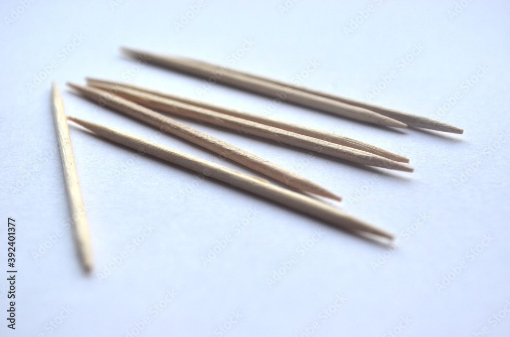 Toothpicks on a white background. Isolate. Sticks. Toothpicks on a white background. Isolate. Sticks.