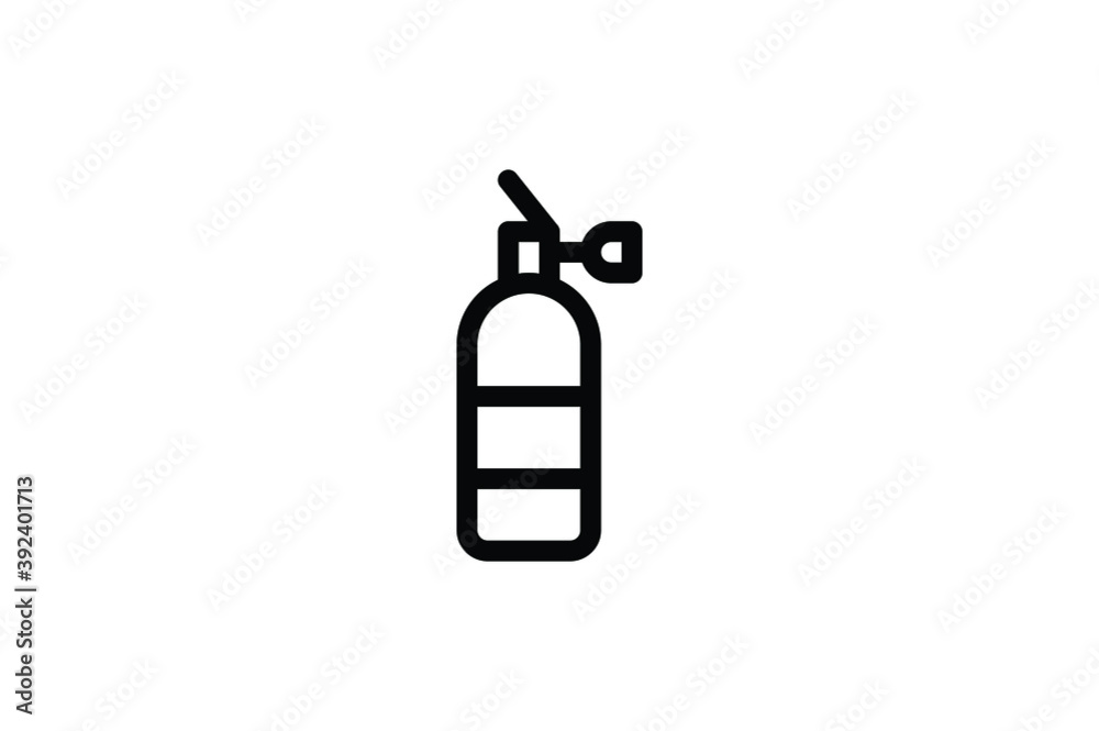 Firefighter Outline Icon - Extinguisher Firefighter Outline Icon - Extinguisher