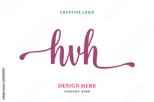 HVH lettering logo is simple  easy to understand and authoritative