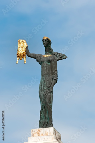 The Medea statue, monument to Medea, a Colchian Princess of the Greek mythology erected in Batumi, Georgia.  photo