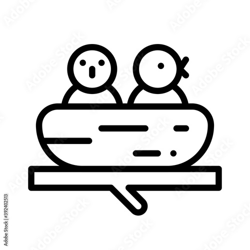 Bird nest icon, Thanksgiving related vector