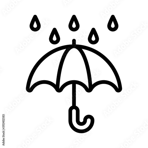 Umbrella with rain drops icon, Thanksgiving related vector