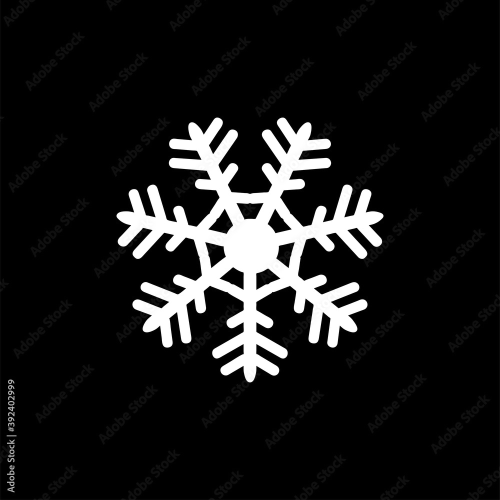 Snowflake icon isolated on black background. Snow symbol modern, simple, vector, icon for website design, mobile app, ui. Vector Illustration Snowflake icon isolated on black background. Snow symbol modern, simple, vector, icon for website design, mobile app, ui. Vector Illustration