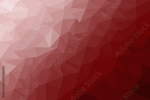 Red polygonal shape background, low poly triangle mosaic