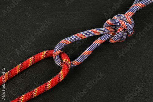 Good connection - two climbing ropes