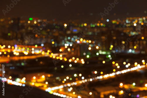 background of defocused lights of the night city © Александр Горшков