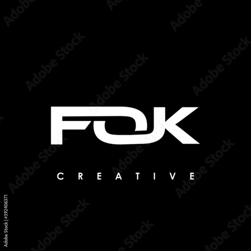 FOK Letter Initial Logo Design Template Vector Illustration