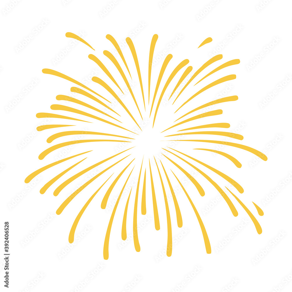 Fototapeta premium new year fireworks decoration isolated on white background vector illustration EPS10