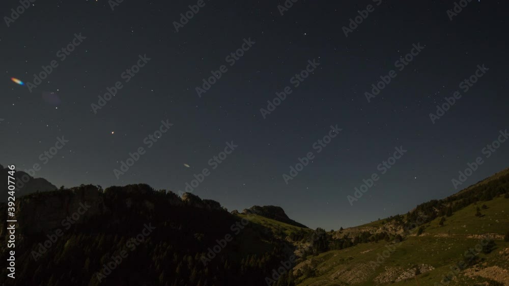 Forward and reverse fast timelapse of pedra forca at night Forward and reverse fast timelapse of pedra forca at night