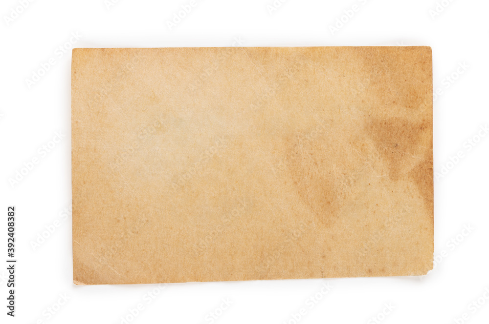 old yellow paper sheet texture background isolated