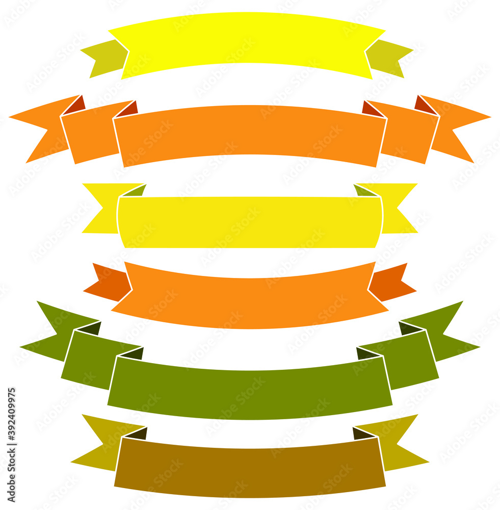 Vector Banners set. Ribbons set. Vector Banners set. Ribbons set.