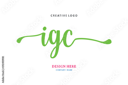 IGC lettering logo is simple, easy to understand and authoritative photo