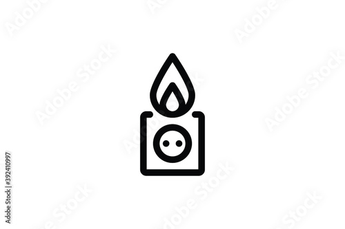 Firefighter Outline Icon - Fire Socket