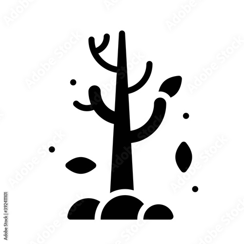 Autumn tree icon, Thanksgiving related vector photo