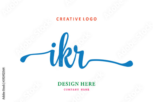 IKR lettering logo is simple, easy to understand and authoritative