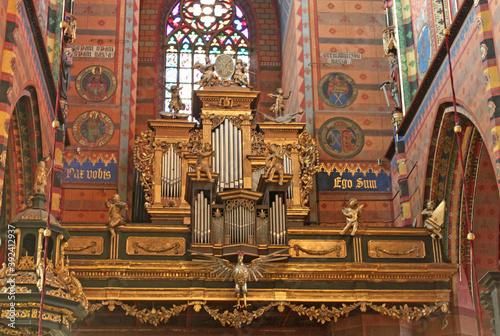 St. Mary's Basilica, Krakow, Interrior -Organ photo
