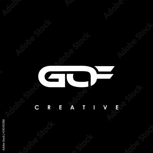 Obraz na plátně GOF Letter Initial Logo Design Template Vector Illustration