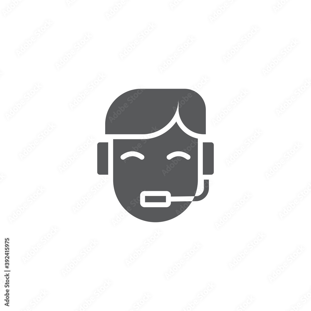 Call center lcon. Symbol, line, color, outline style pictogram on beige background. Boxing gloves sign for mobile concept and web design. Vector graphics Call center lcon. Symbol, line, color, outline style pictogram on beige background. Boxing gloves sign for mobile concept and web design. Vector graphics