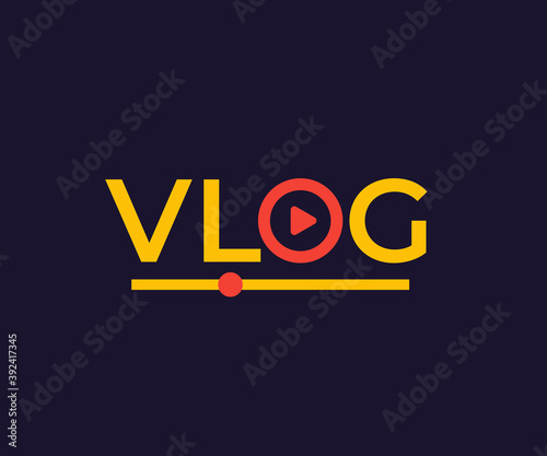 Vlog, video blogging vector