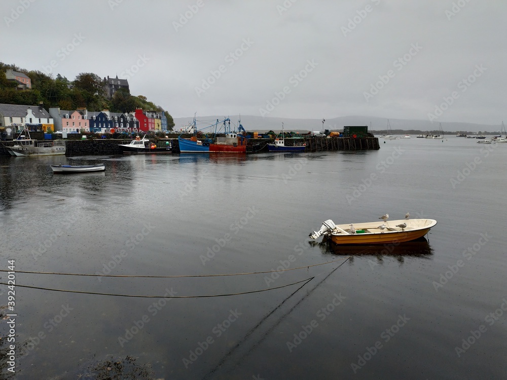 View on the open water near Tobermory Scotland UK at the autumn