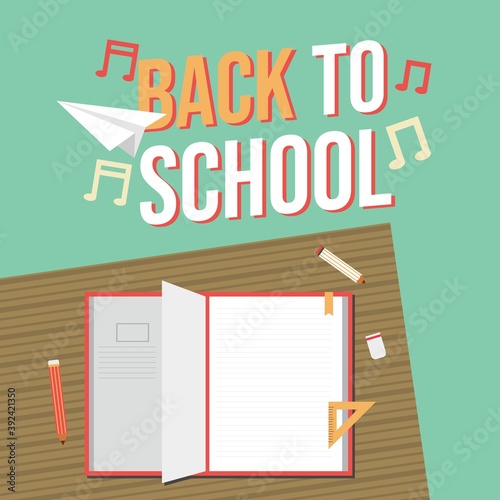 vector ilustration poster Back to school. 