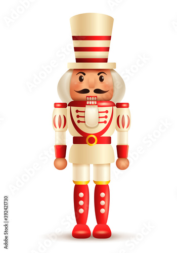 Christmas nutcracker doll. Christmas nutcracker doll. Antique traditional figurine doll.