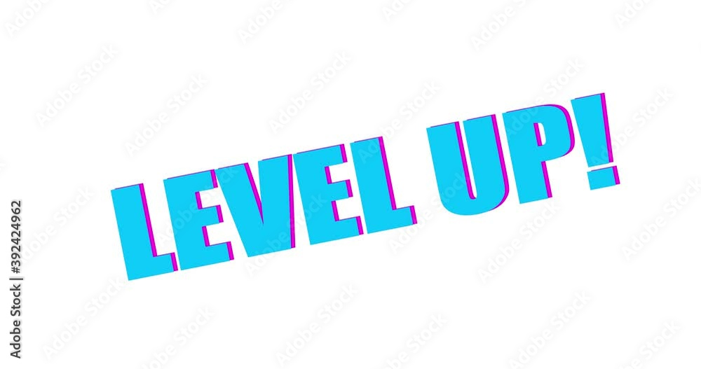 Level Up text on black background Level Up text on black background