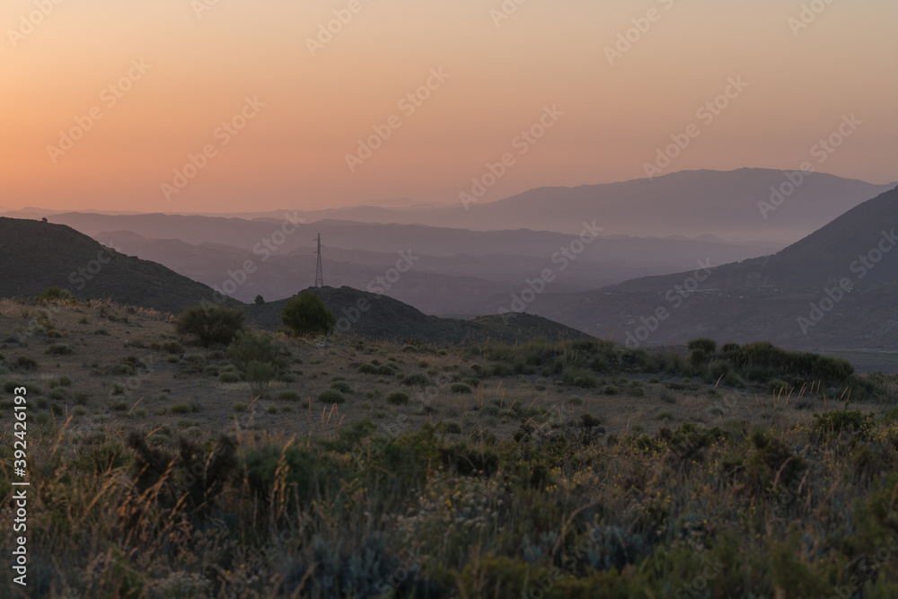 Sunrise in the mountains of southern Spain