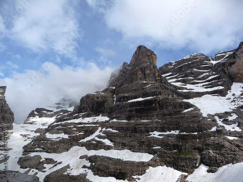 Bocchette mountain tour, Brenta, Dolomites, Italy photo