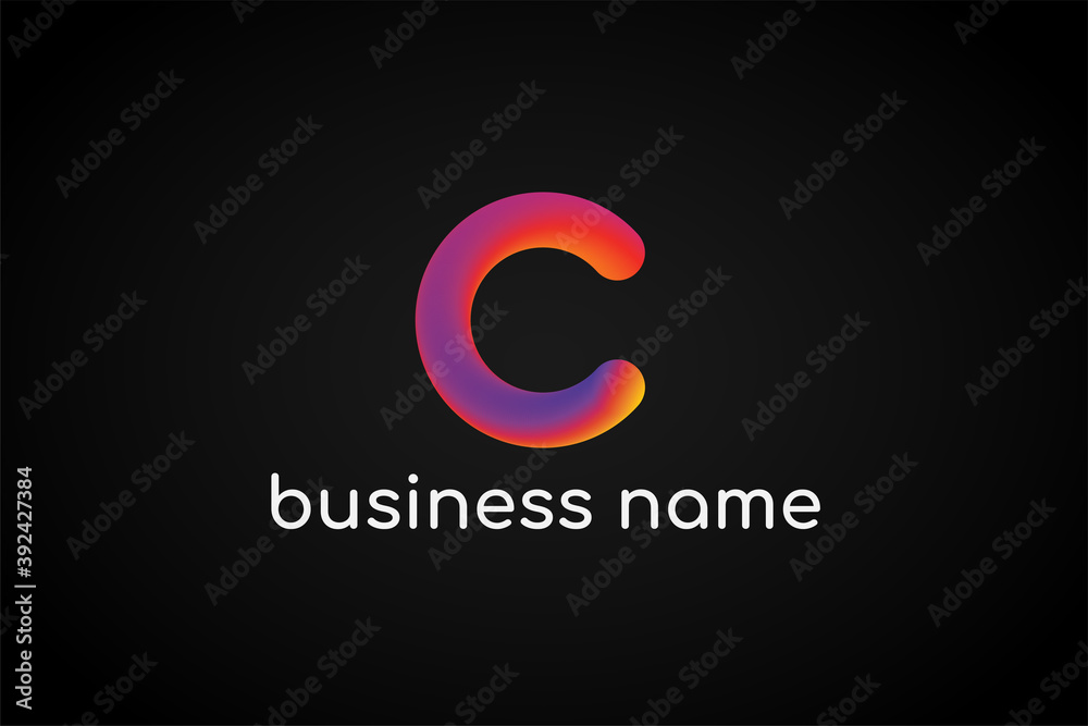 Colorful Alphabet Letter C Logo Template Colorful Alphabet Letter C Logo Template