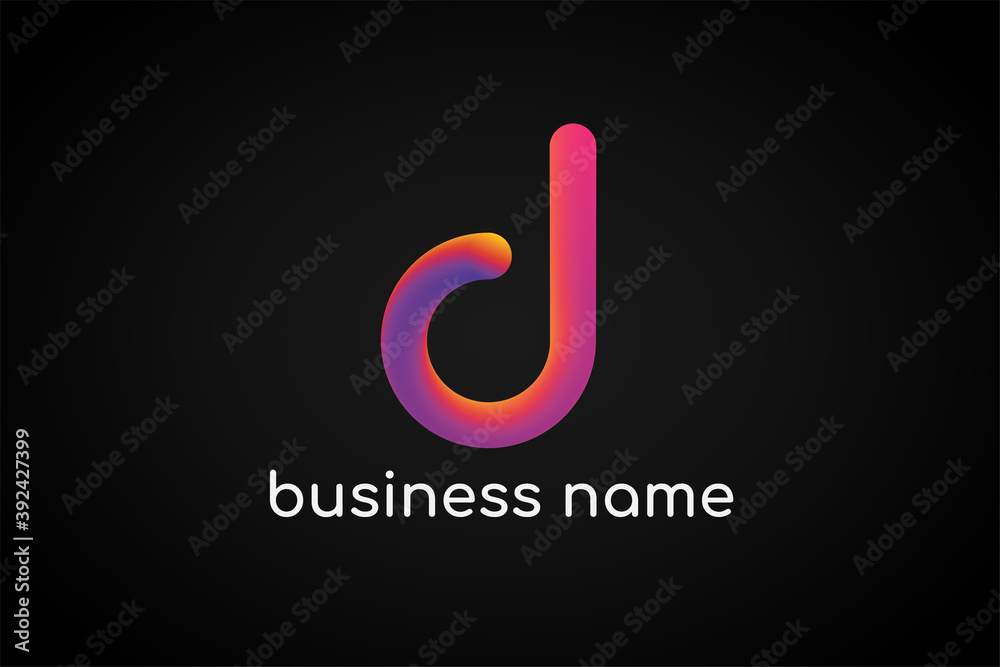 Fototapeta premium Colorful Alphabet Letter d Logo Template