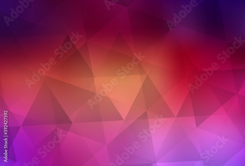 Light Pink, Yellow vector abstract polygonal template.